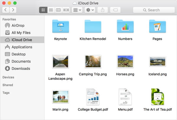 Access iCloud Drive from Finder
