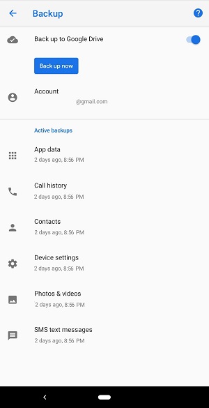 Recuperar mensagens do Google Drive