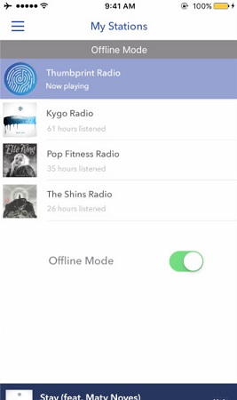 Turn on Offline Mode on Pandora