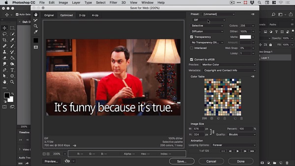 Make GIF in Photoshop with Video