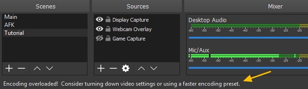 Encoding Overloaded on OBS, How to Fix?