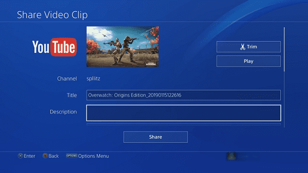 Edit Video on PS4