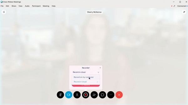 Record Webex to Computer or to Cloud