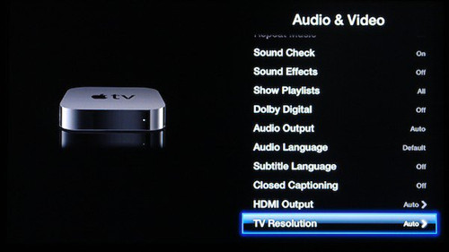 Change Apple TV Resolution