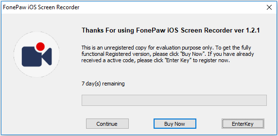 FonePaw iOS Screen Recorder First Page