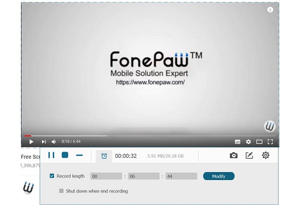 FonePaw Screen Recorder Timer