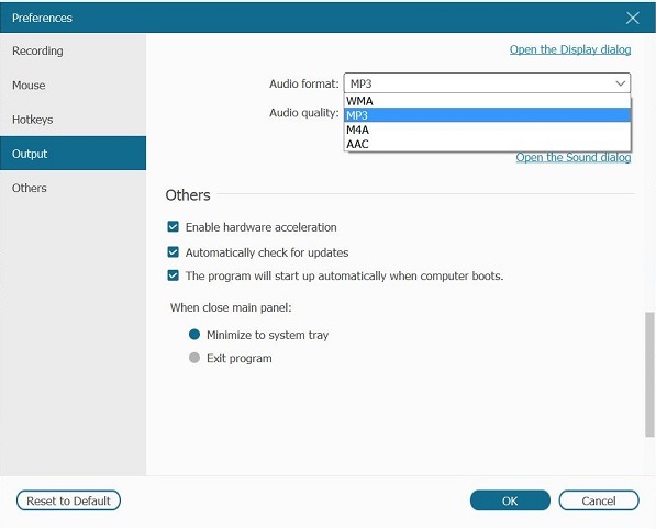 Save Recorded Audio as Various Formats