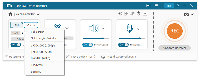 Customize Recording Settings and Volume