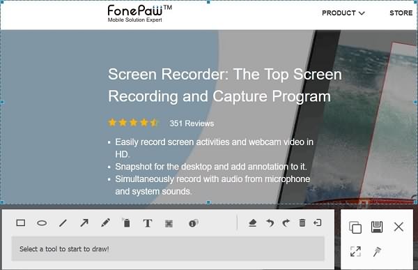 Snapshot with FonePaw Screen Recorder