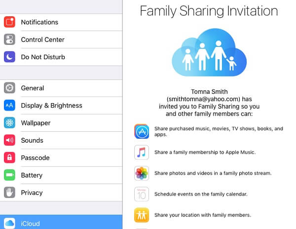 Accept Family Sharing Invitation