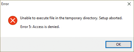 Access Denied Error on Windows