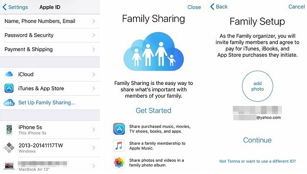 Access Family Sharing Setup