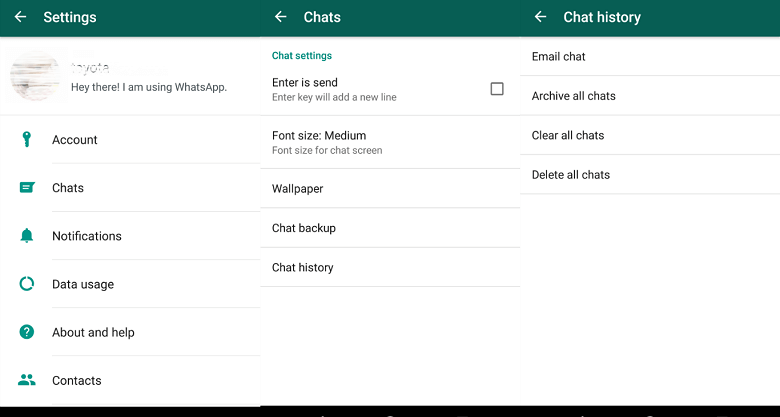 Android Go to Email Chat