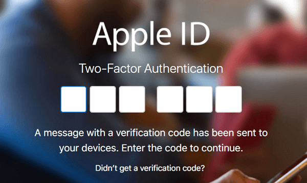 Log in Apple ID
