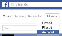Archived Messages on Facebook