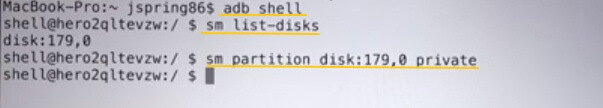Command Line Adopt SD Card