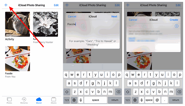 Create iCloud Photo Sharing