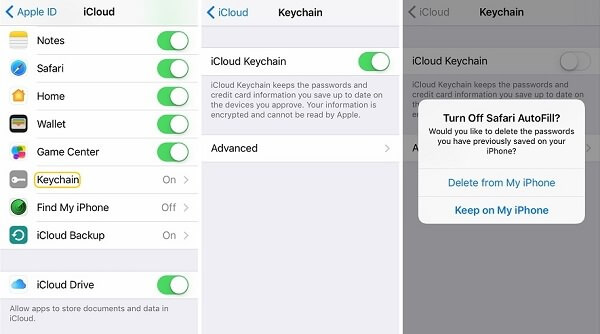 Disable iCloud Keychain