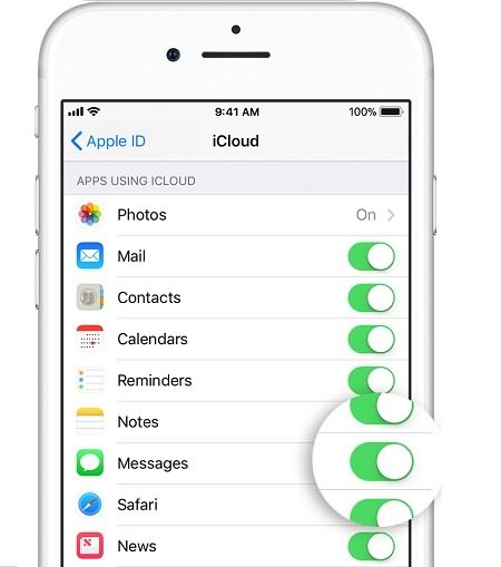 Turn on Messages in iCloud