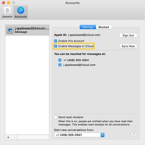 Messages in iCloud on Mac