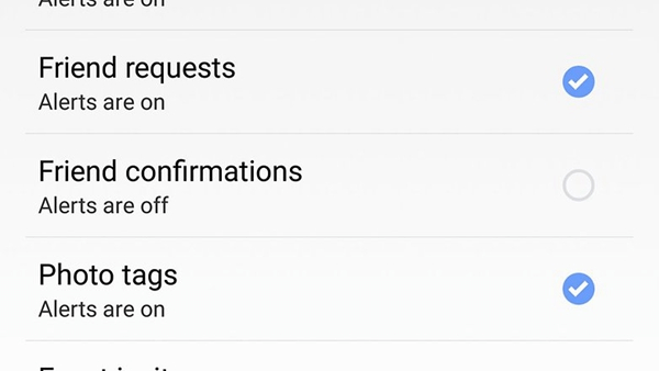 Facebook Android Manage Notifications