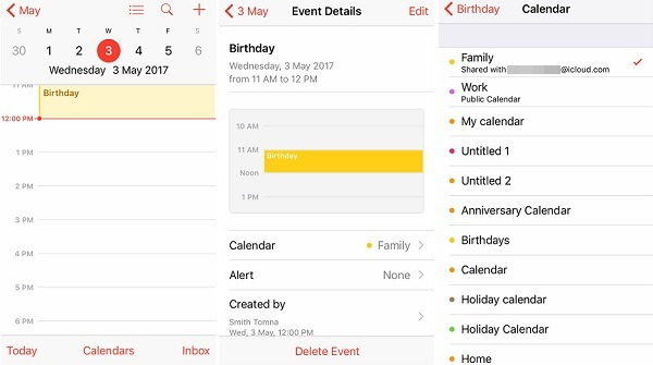Family Sharing Share Calendars
