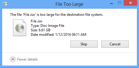 File Too Large 