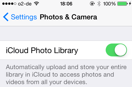 Set Up iCloud Photo Library on iPhone