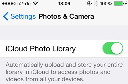 Turn On iCloud Photo Library