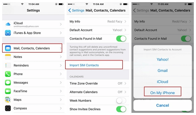 Import SIM Contacts to iPhone