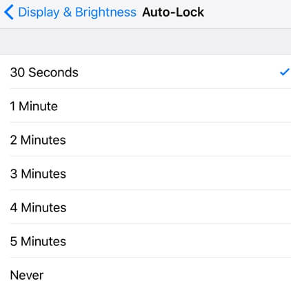 iOS 10 Set Auto Lock Time