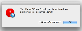 iTunes Error 4013