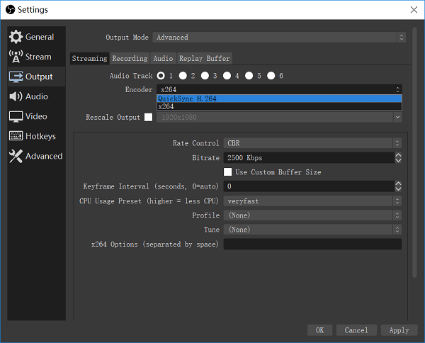 Hardware encoding