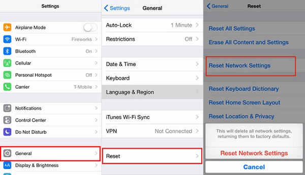 Reset Network iOS