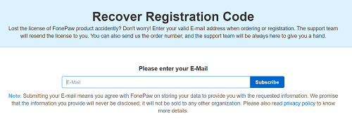 Retrieve Registration Code