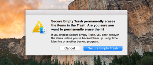 Secure Empty Trash