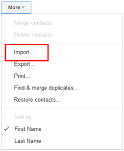 Select vCard Files to Import