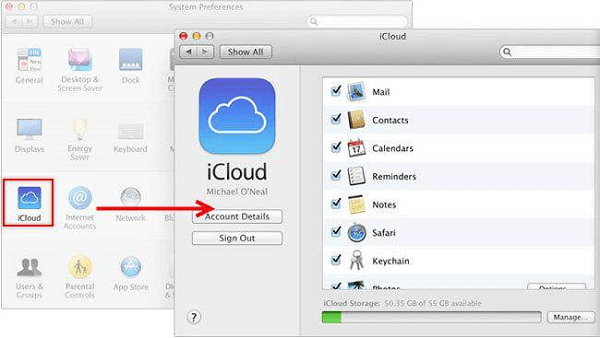 Set iCloud on Mac