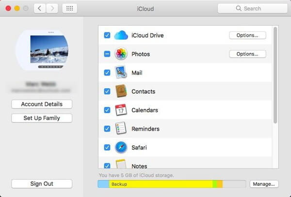 Set up iCloud on Mac
