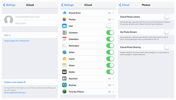 Enable iCloud Photo Library