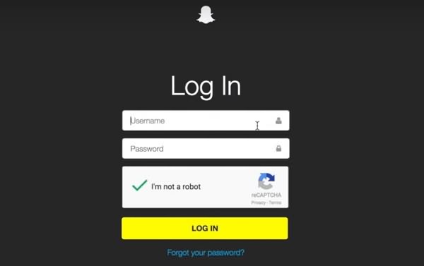 Snapchat Log in Online