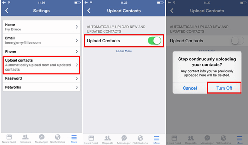 Stop Syncing Facebook Contacts