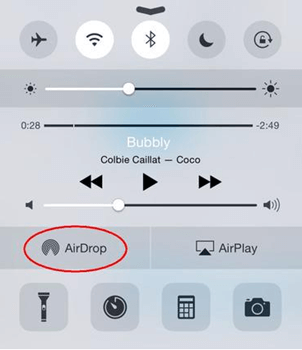 Turn on AirDrop