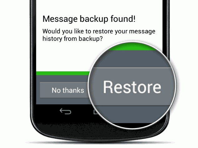 WhatSapp Android Restore Backup