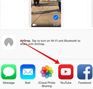 Upload Video to YouTube from Photos App