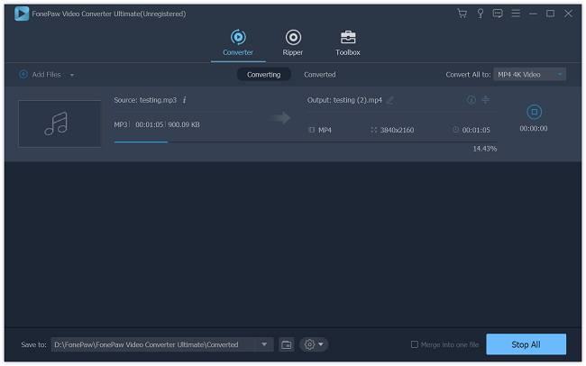 Start Converting DTS to AC3 AAC