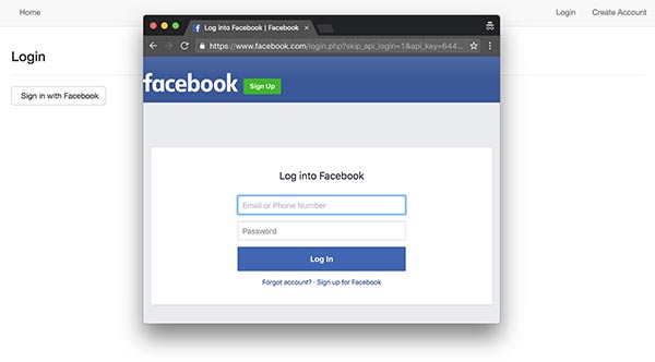 New Facebook Login Page