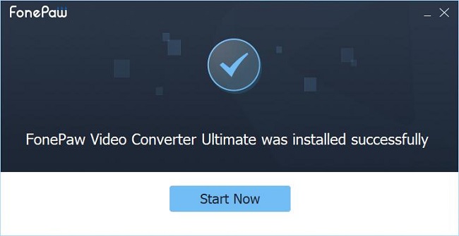 Finish Installation for FonePaw Video Converter