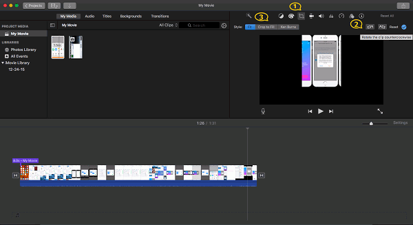 portrait mode in imovie