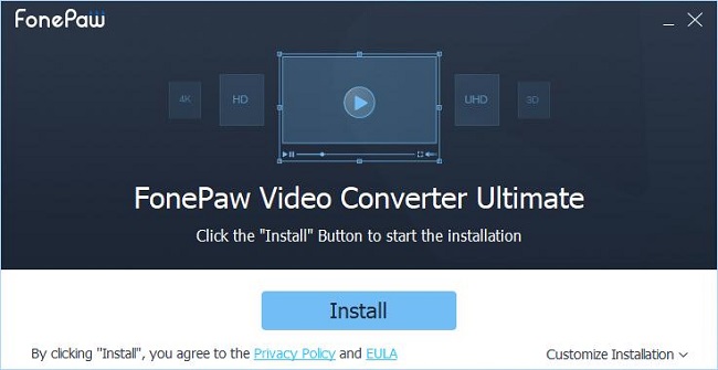 Install FonePaw Video Converter Ultimate